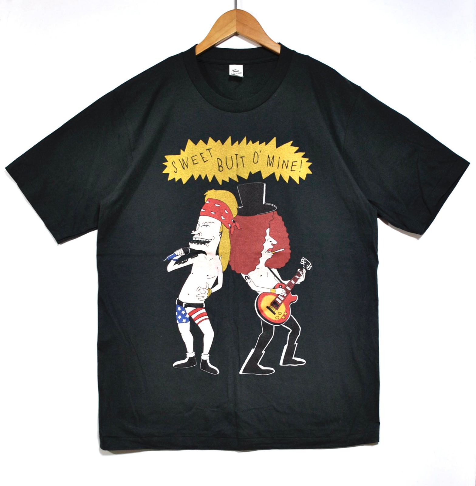 新品【ガンズアンドローゼズ】BEAVIS AND BUTT-HEAD ビーバスアンドバットヘッド Tシャツ 黒 GUNS N ROSES - メルカリ