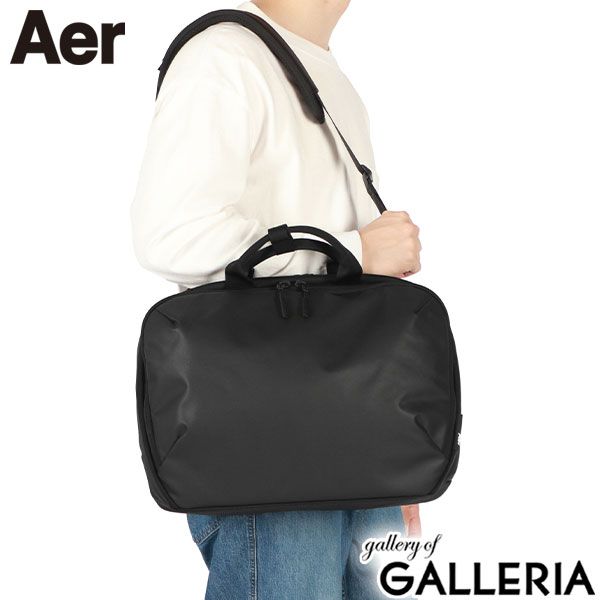 エアー ブリーフケース メンズ レディース A4 B4 大容量 Aer 通勤 斜めがけ 2WAY ビジネス 16L PC ブランド Tech Collection Tech Brief BLACK