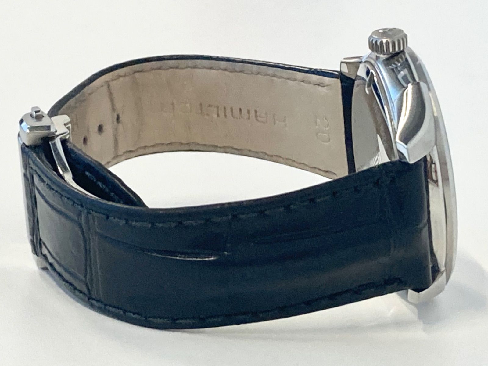 HAMILTON ハミルトン ジャズマスター H324510 黒 革ベルト デイト  