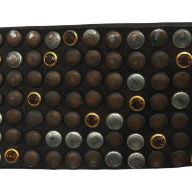 HTC MILLION STUDS BELT BROWN サイズ34 ハリウッド