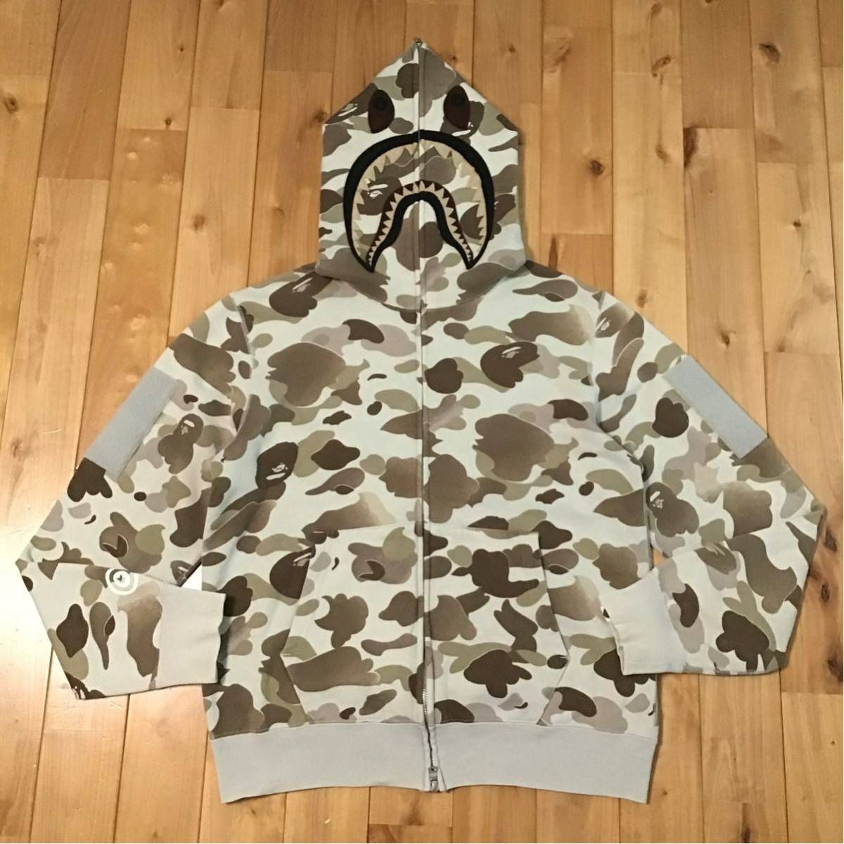 グラデーションカモ シャーク パーカー Mサイズ shark full zip hoodie 