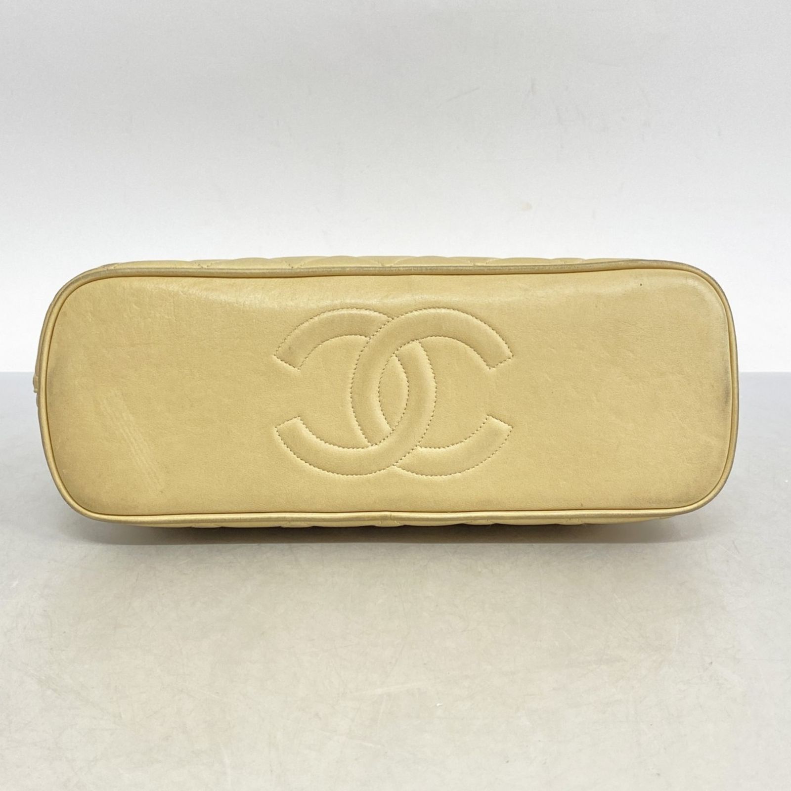 シャネル ラムスキン マトラッセ ショルダーバッグ ベージュ CHANEL シャネル マトラッセ ショルダーバッグ ラムスキン