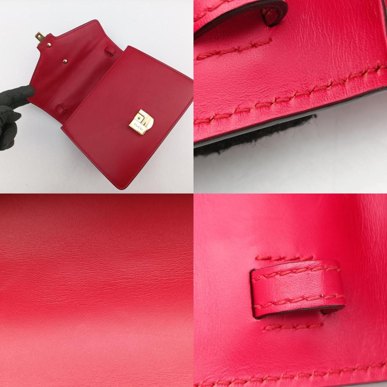 グッチGucciシルヴィ レッド×ネイビー