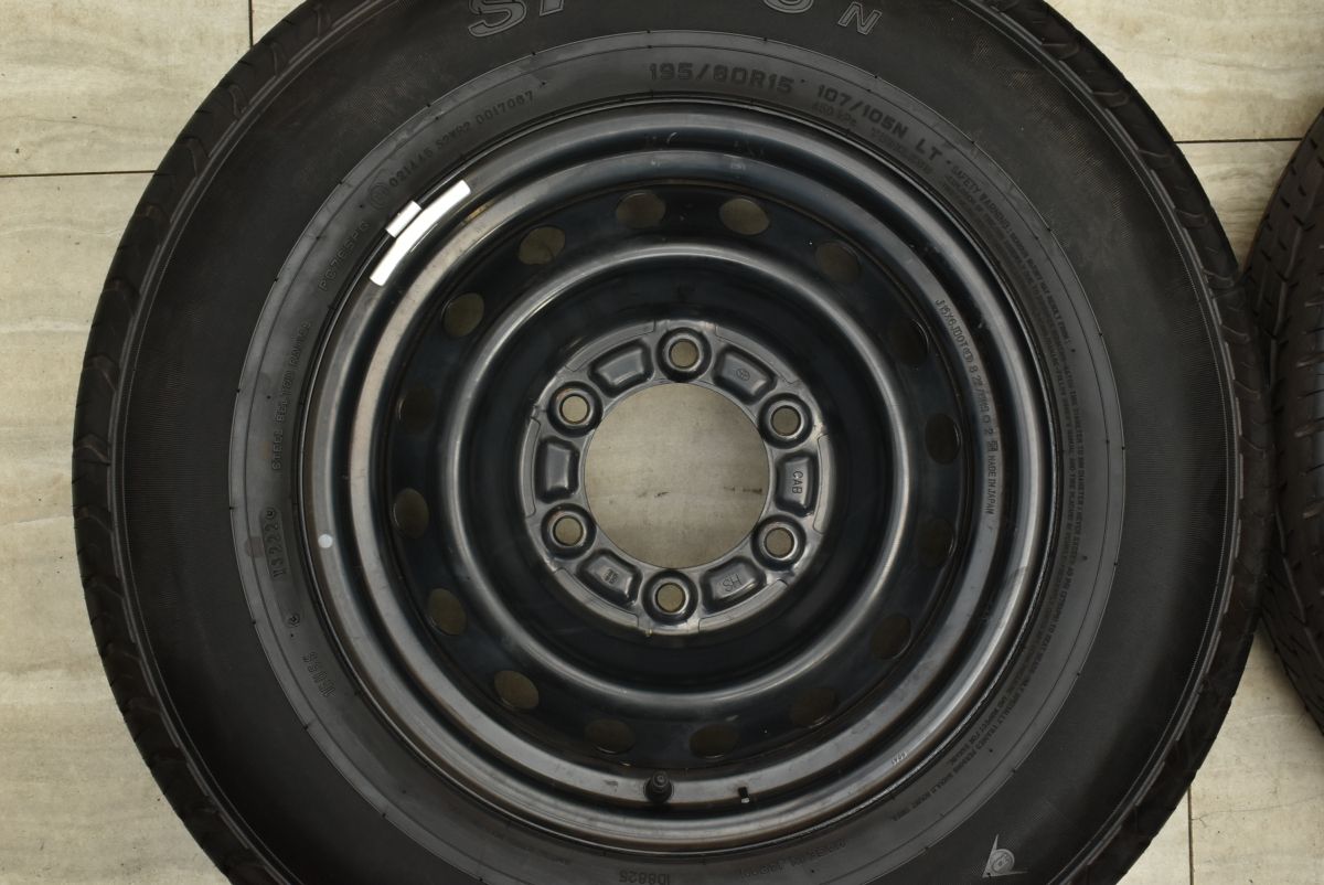 超バリ溝】トヨタ 200 ハイエース 純正 15in 6J +35 PCD139.7