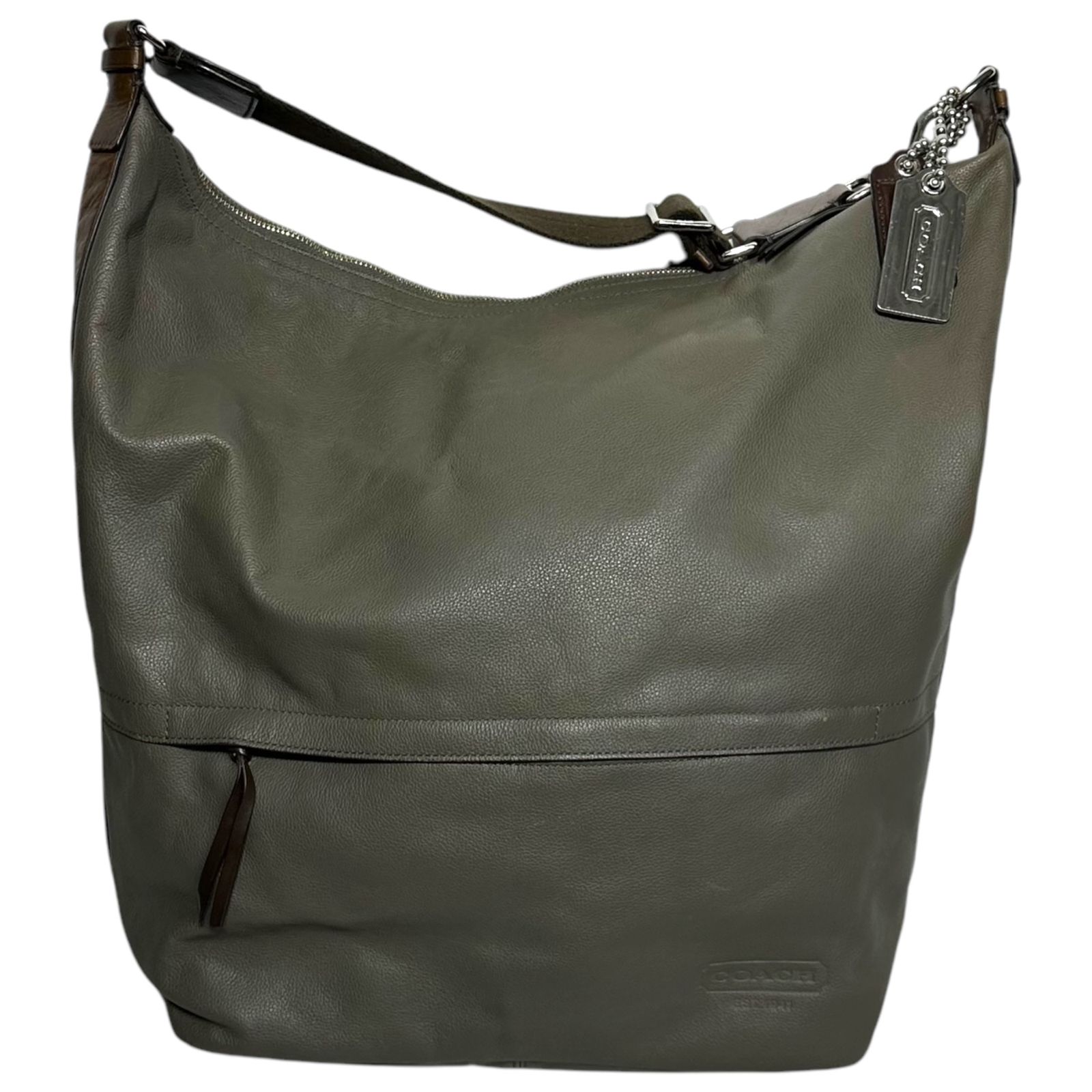 COACH コーチ Leather Shoulder Bags レザー ショルダー バッグ 70618 カーキ J1193 ハンド ビジネス