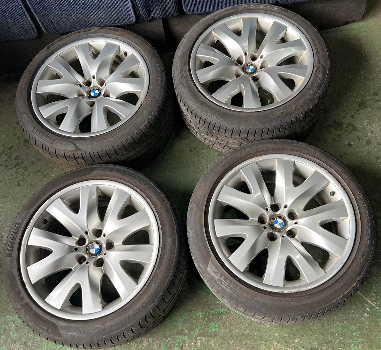 BMW E66 E65 7シリーズ 純正 19インチ ホイール4本 9J|10J 24 PCD120 ハブ径約72 PIRELLI 245|45R19･275|40R19 2019|2020|2025年 No.658