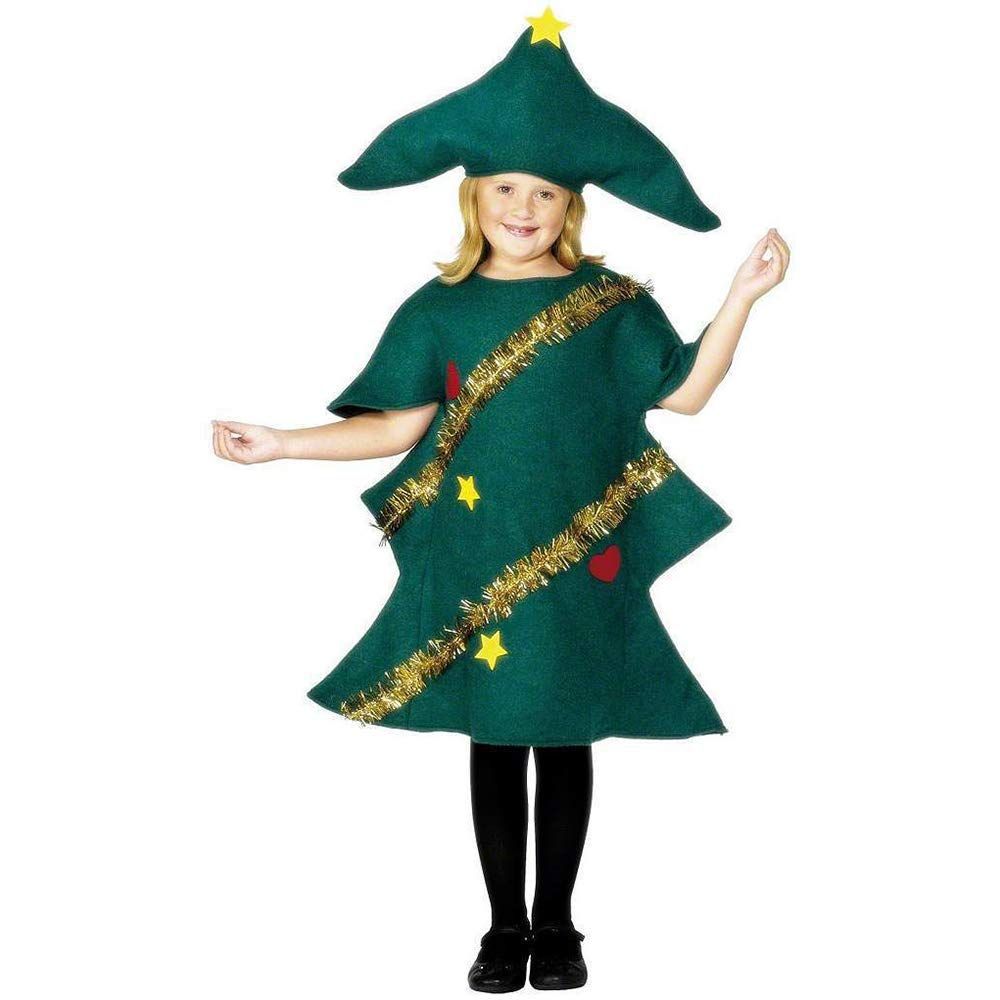 【数量限定】キッズ クリスマス 衣装 超可愛い ワンピース クリスマスツリータイプ サンタコスプレ おもしろい コスプレ 宴会 クリスマス衣装 サンタ 仮装 コスチューム 帽子付き フライ] 