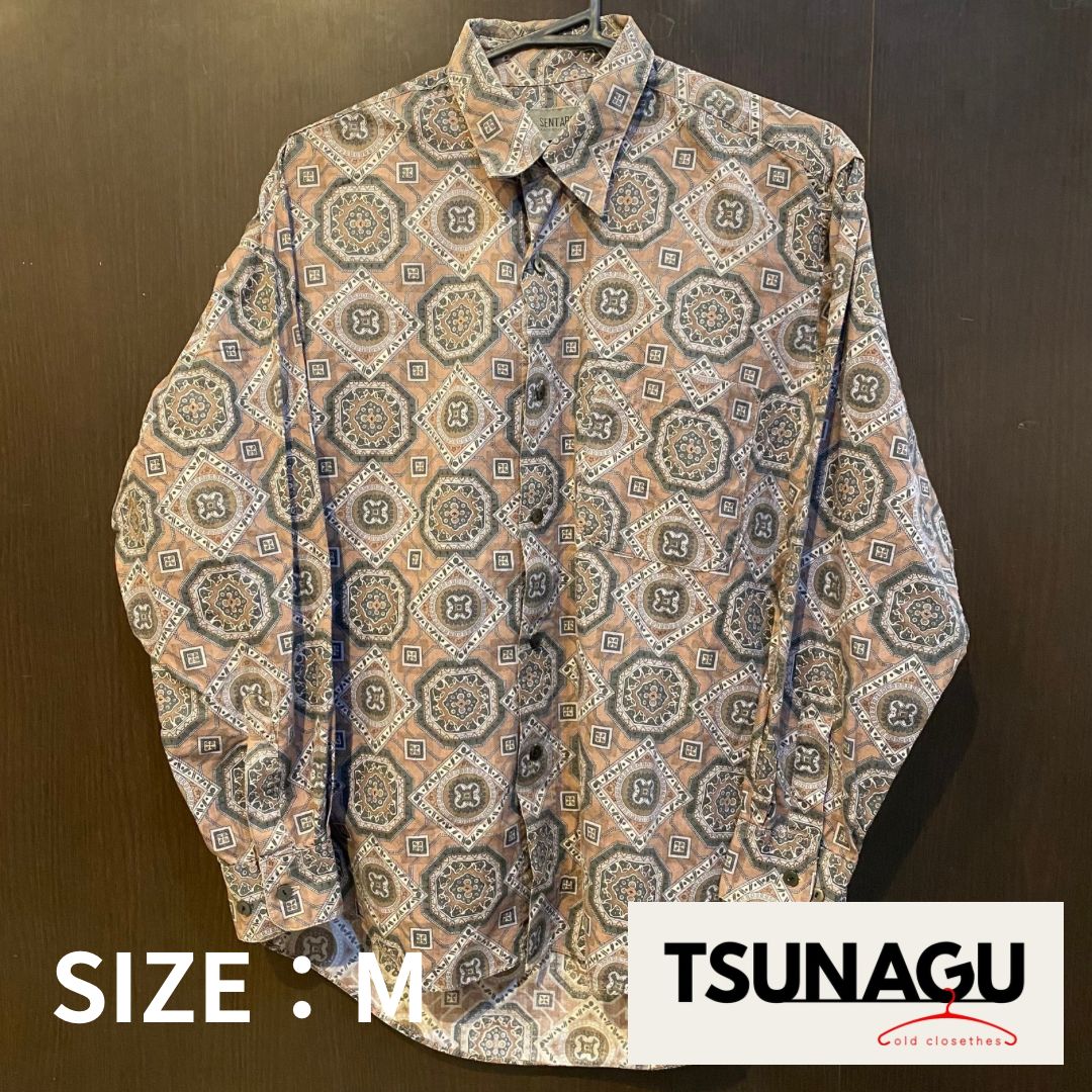 メンズ・レディース古着　柄シャツ　シャツ　総柄シャツ