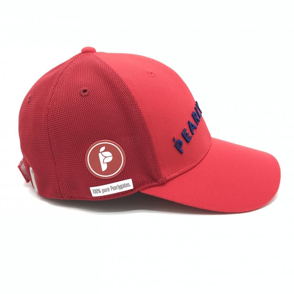 超 パーリーゲイツ キャップ レッド×ネイビー 立体ロゴ刺しゅう golf vegetarian FR ゴルフウェア モデル PEARLY GATES WHITEMONARCHHOTEL_COM