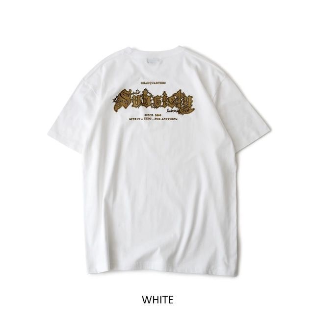 [ Subciety ] GOLD LEAF TEE サブサエティ Tシャツ / 108-40010 (WHITE)