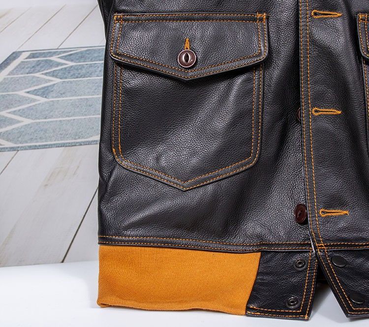 最上級 カウハイド 20 s TYPE A-1 フライトジャケット ダークブラウン ボマー ボンバー コサック レザー 牛革 KANDAIZUMI_COM