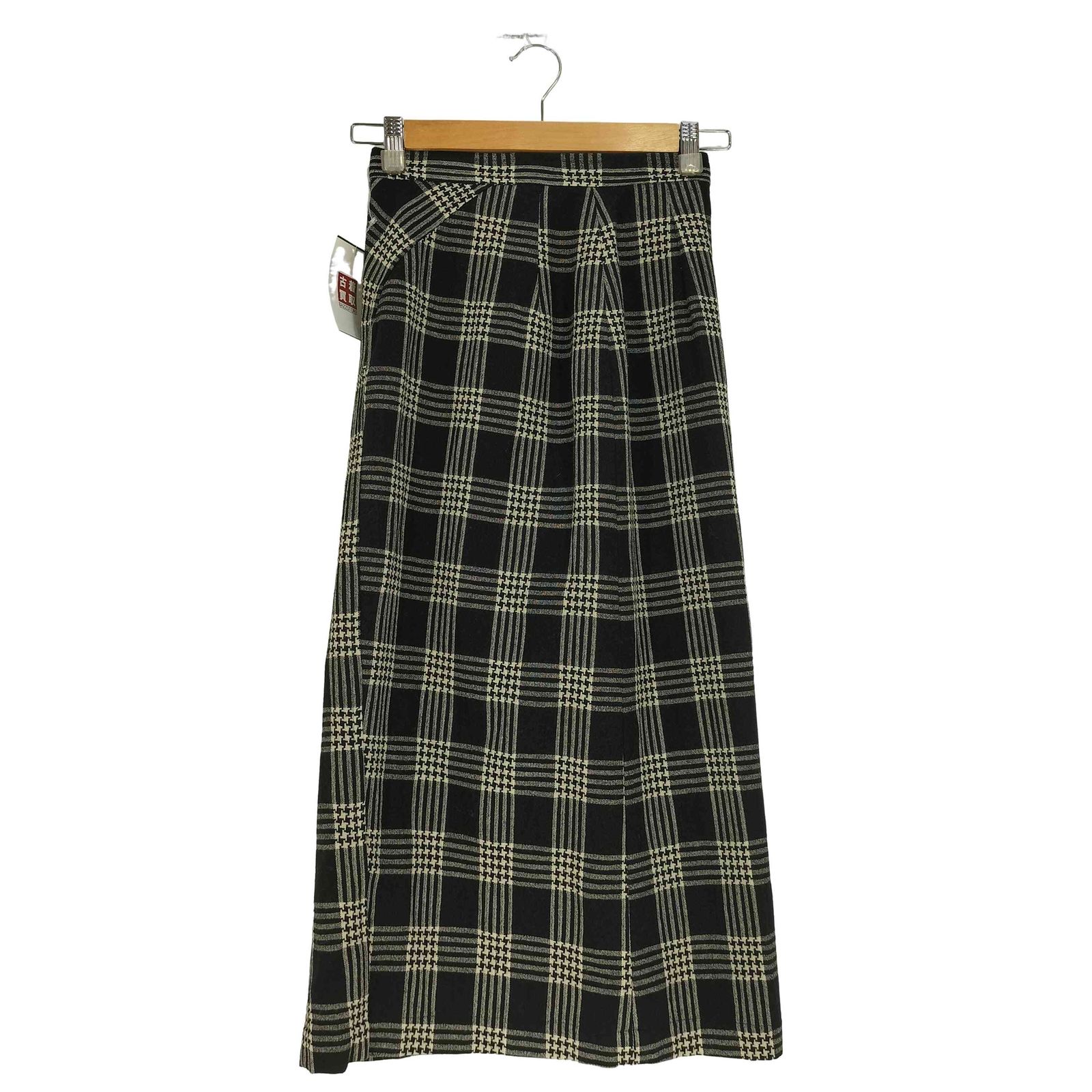 コムデギャルソン COMME des GARCONS 変形切替 チェック ウールナイロンスカート レディース JPN S