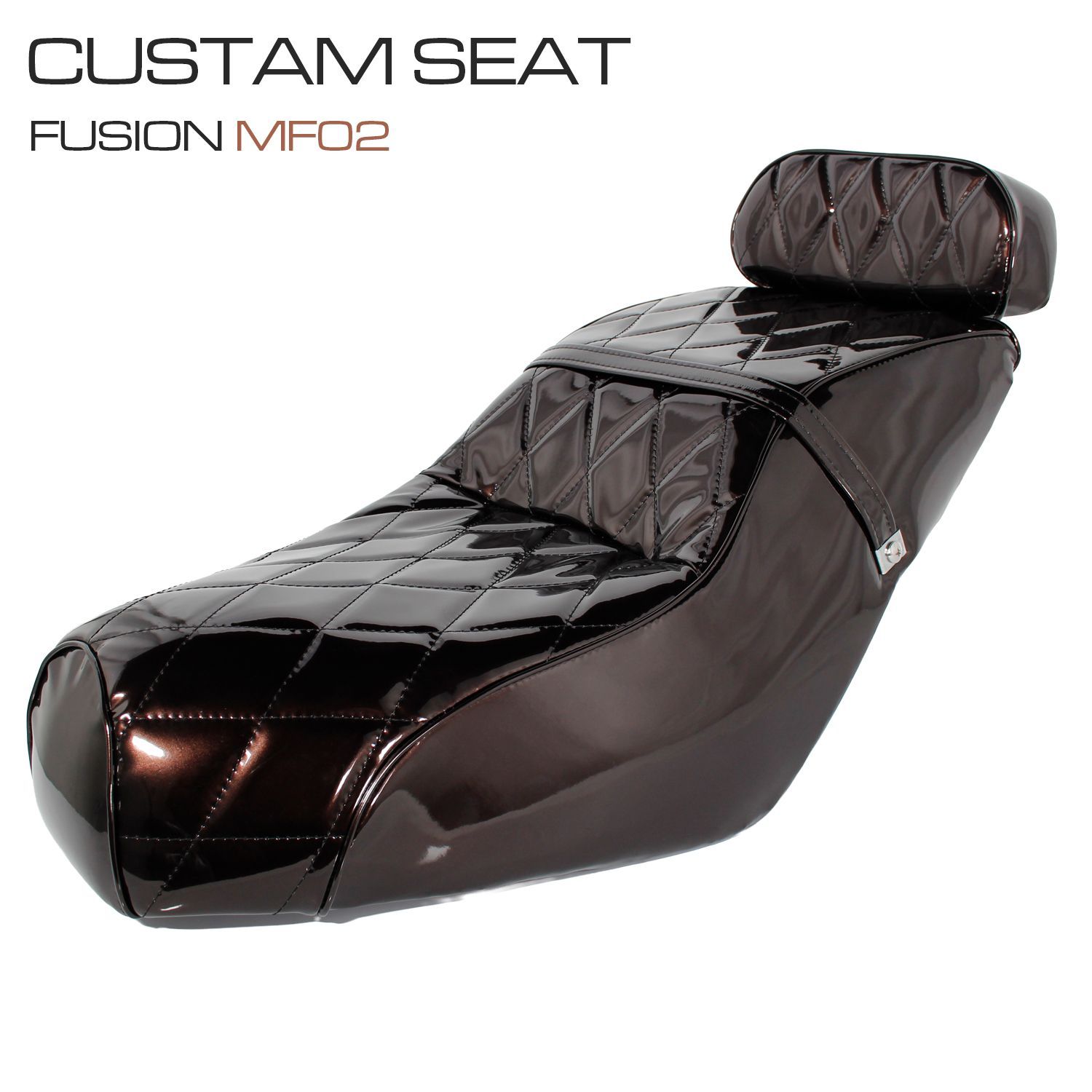 エナメル カスタム シート ホンダ フュージョン MF02 ブラウン 茶色
