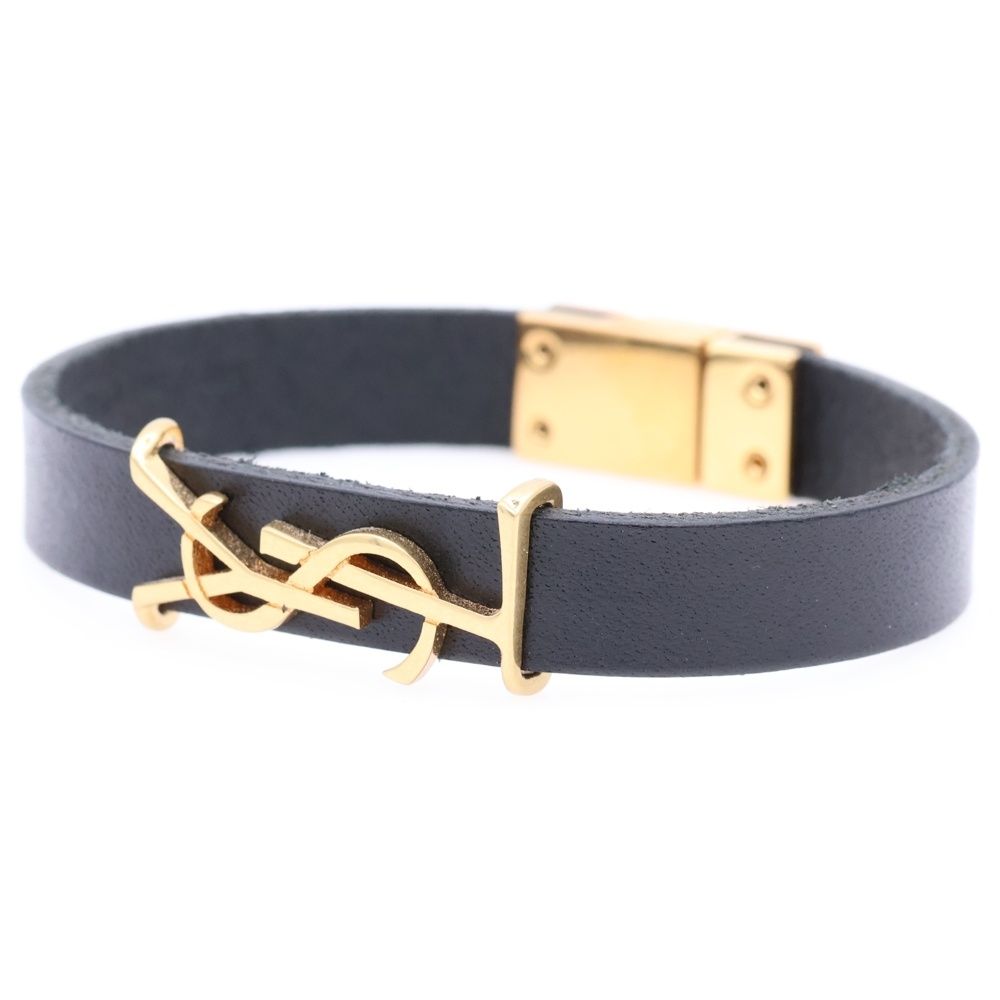 saint laurent paris レザー　ブレスレット SAINT LAURENT PARIS サンローランパリ YSLロゴ オピウム レザー