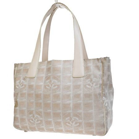 【中古】 シャネル CHANEL ニュートラベルライン トートバッグ PM ショルダー ココマーク メタリック ピンク ジャカード レザー 08ER363