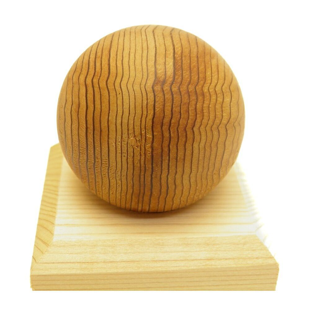 伊勢神宮/神宮御山杉太珠「極」 丸玉(台座付き) 証明書付き(40mm)