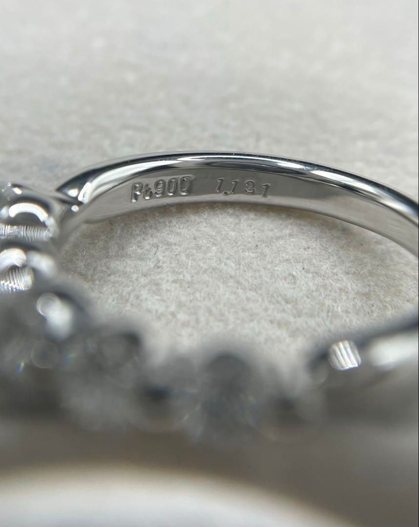 JQ346☆最高級 ダイヤモンド1.131ct プラチナ リング 全石鑑定付  
