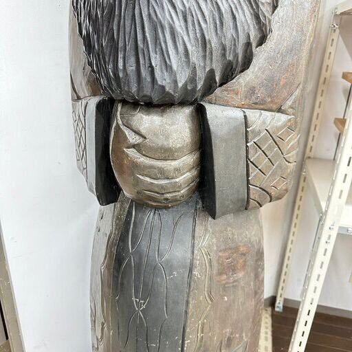 〇【道内配送のみ可・旭川発】ニポポ アイヌ 木彫り 木製 彫刻