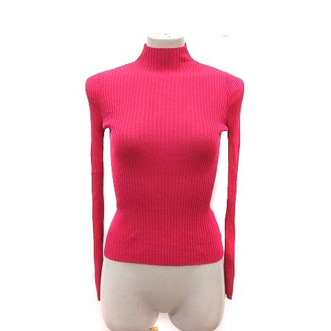 ユナイテッドアローズ UNITED ARROWS ニット カットソー リブ ウール 長袖 ピンク /MS