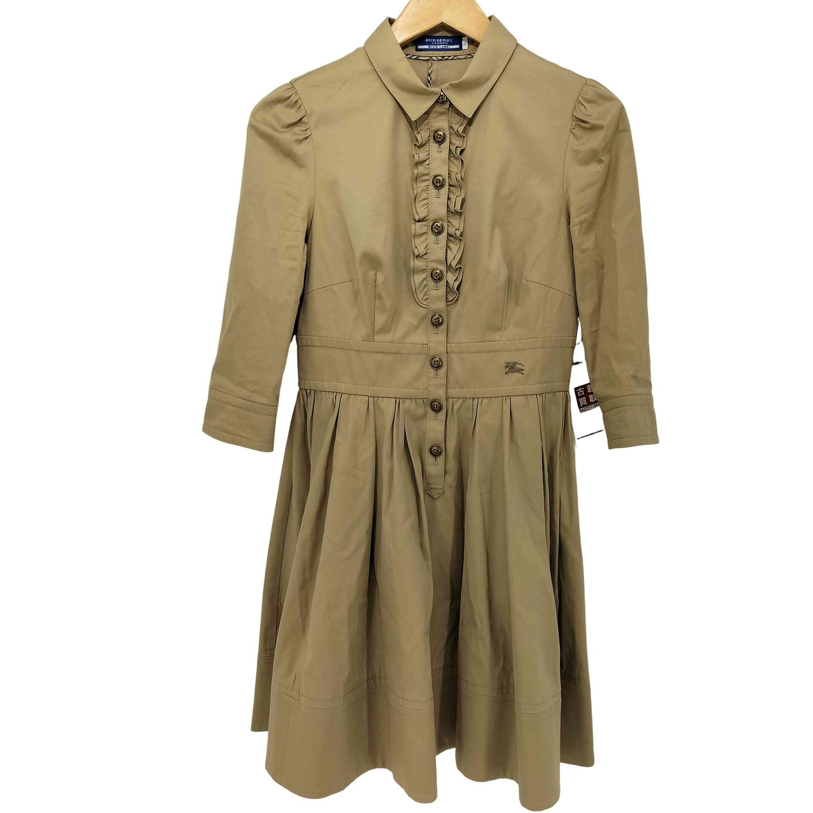 【期間限定値下げ】BURBERRY ブルーレーベル ノーカラーコート ピンク 希少カラー✨バーバリーブルーレーベル ピンク ノバチェック