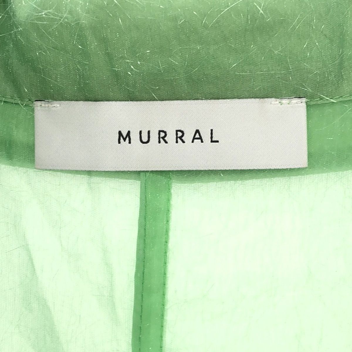 MURRAL - MURRAL ミューラル Fluffy jacquard jacket カットジャガード シアージャケット  グリーン F MURRAL ミューラル Fluffy jacquard jacket カットジャガード