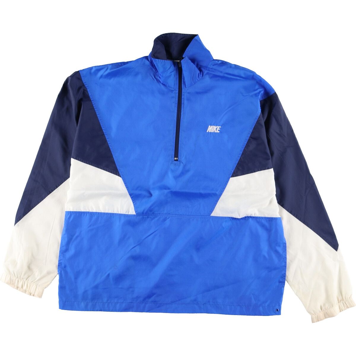 【美品】NIKE　90s　銀タグ　ナイロンプルオーバー　ナイキ　ハーフジップ 90s NIKE Half-Zip Nylon Pullover Jacket 黒黄 XL 銀タグ