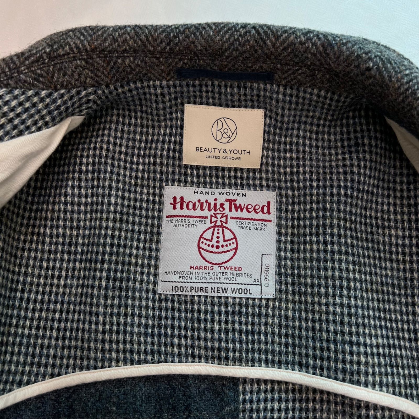 ユナイテッドアローズ別注 ハリスツイード テーラードジャケット M