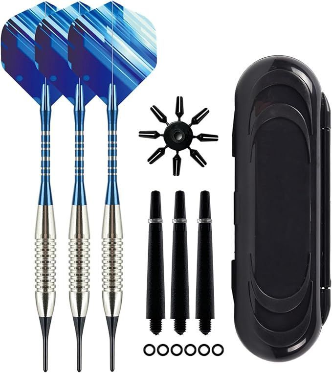【在庫処分】YSkrep ダーツ 矢 専用ケース付き シリーズ ブラスダーツセット 3本 ダーツケース ダーツセット ソフトダーツ セット ソフトダーツチップ ダーツ一体型 マイダーツ ダーツ初心者