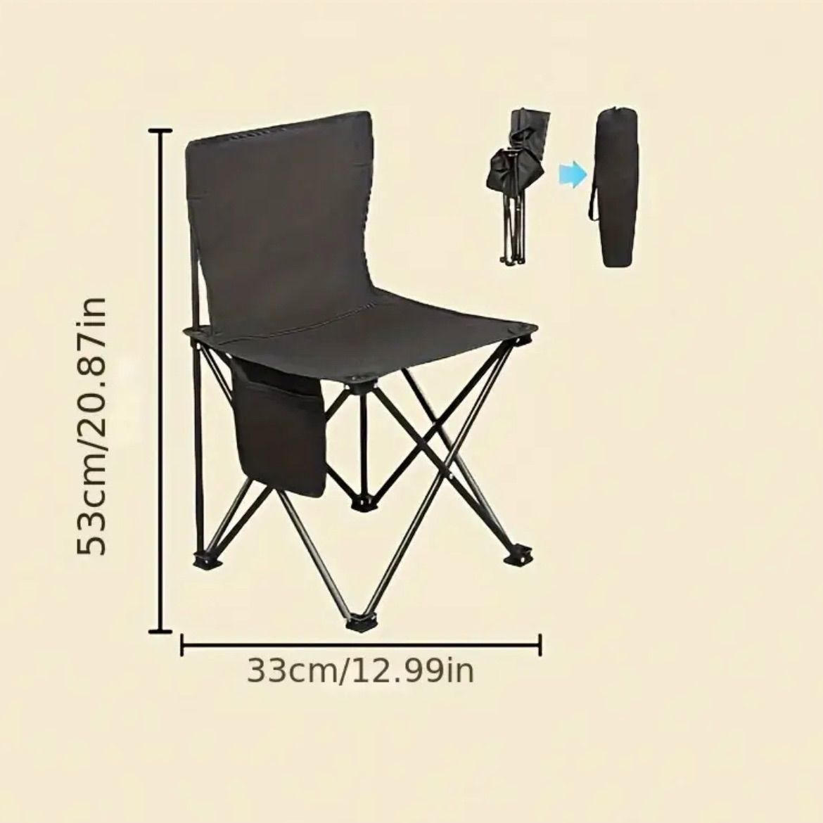 チェア ポータブル折りたたみ式設計 耐久性チタン合金使用 四角