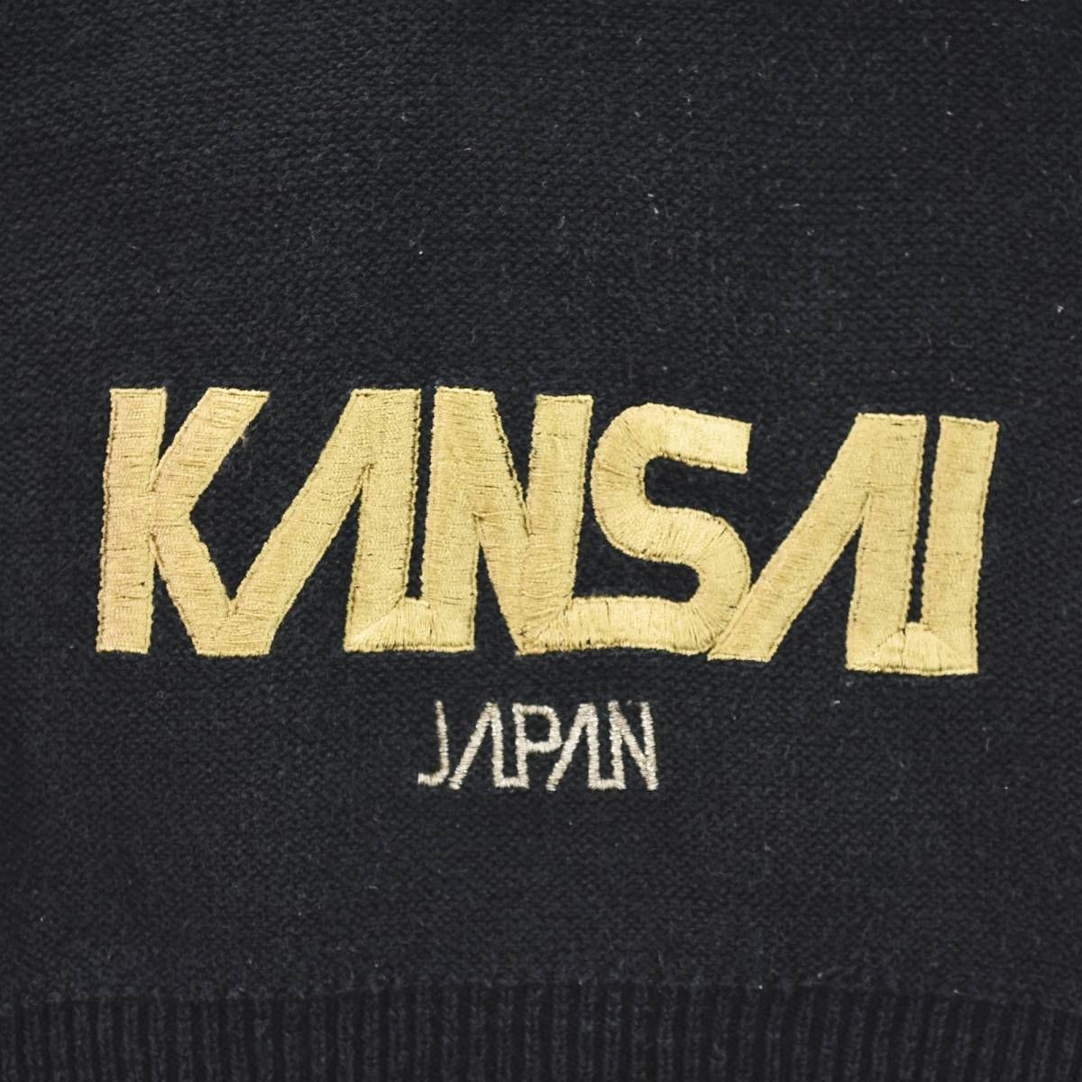 80s カンサイヤマモト KANSAI YAMAMOTO 山本寛斎 半袖 コットン ニット セーター 砂張パーク デザイン 虎 胸囲 79−87 ボーダー柄 レディース ♪ 希少】 80s ヴィンテージ 日本製 カンサイヤマモト KANSAI
