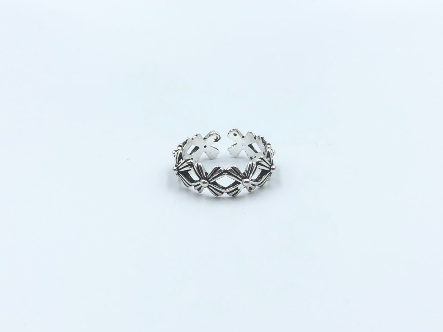 シルバーアクセサリー デザインリング カレッジリング シルバー