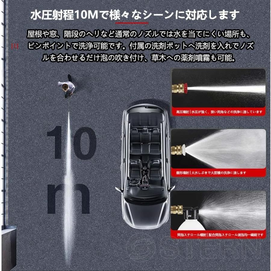 2024送料込み 高圧洗浄機 コードレス 充電式 マキタバッテリー互換 4.0MPa 大容量バッテリー付き 収納ケース付き ポータブル 洗車 ガン 自吸式  強力噴射 軽量 小型 家庭用 - メルカリ