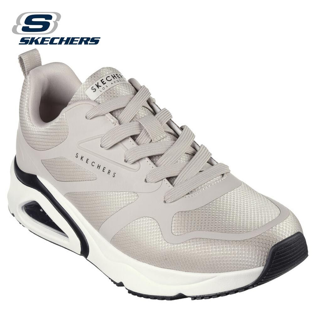 スケッチャーズ メンズ 厚底 スニーカー ベージュ ナチュラル エアソール トレスエア ウノ レボリューション エアリー SKECHERS 183070