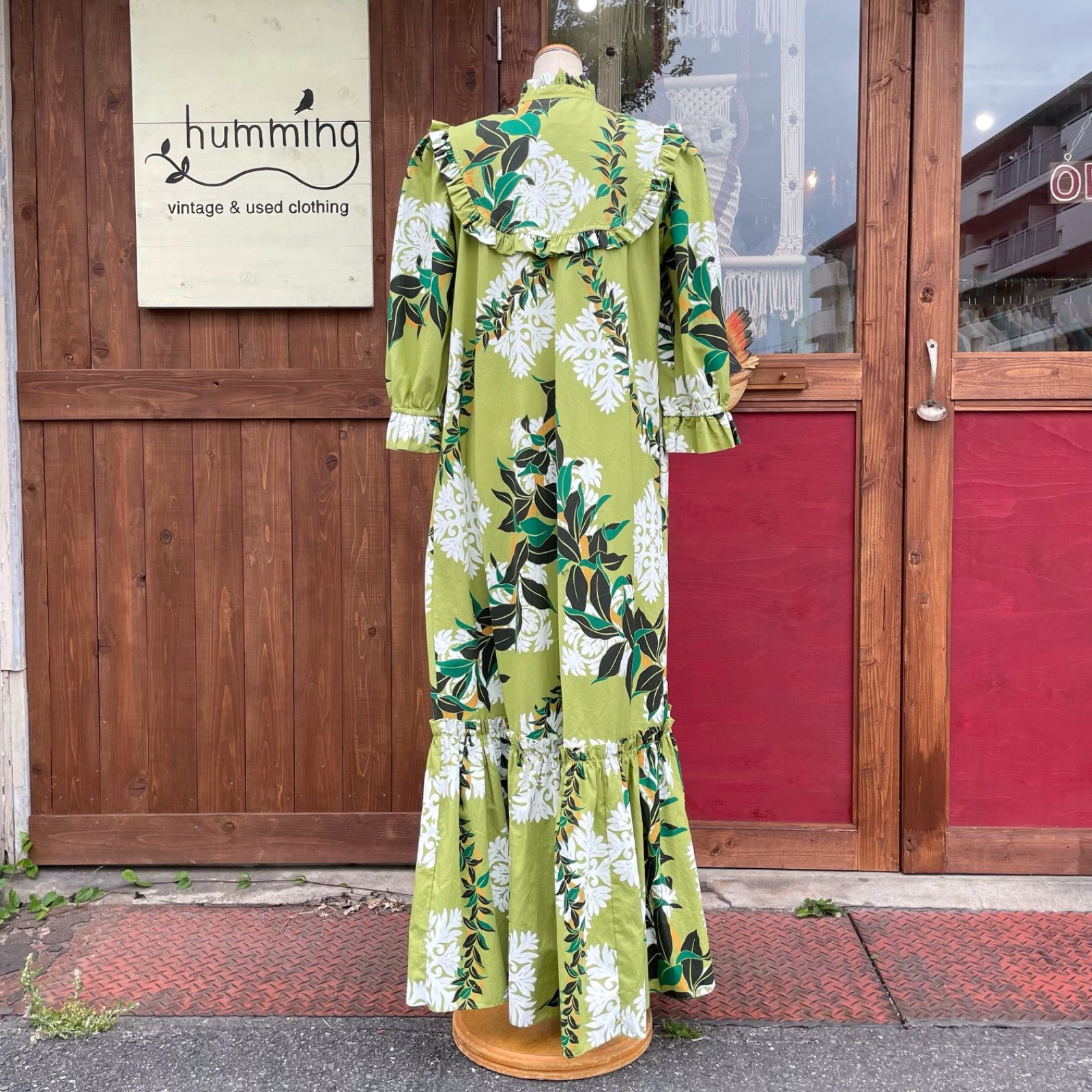 60s 70s ヴィンテージ ハワイアン ワンピース ロングワンピース vintage ハワイアン ワンピース（ヴィンテージ 60s 古着 レトロ