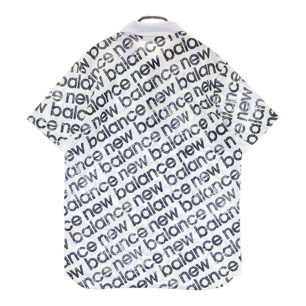 サイズ 6 NEW BALANCE GOLF ニューバランス 半袖メッシュポロシャツ 総柄 ホワイト系 240101523292 ゴルフウェア メンズ ストスト