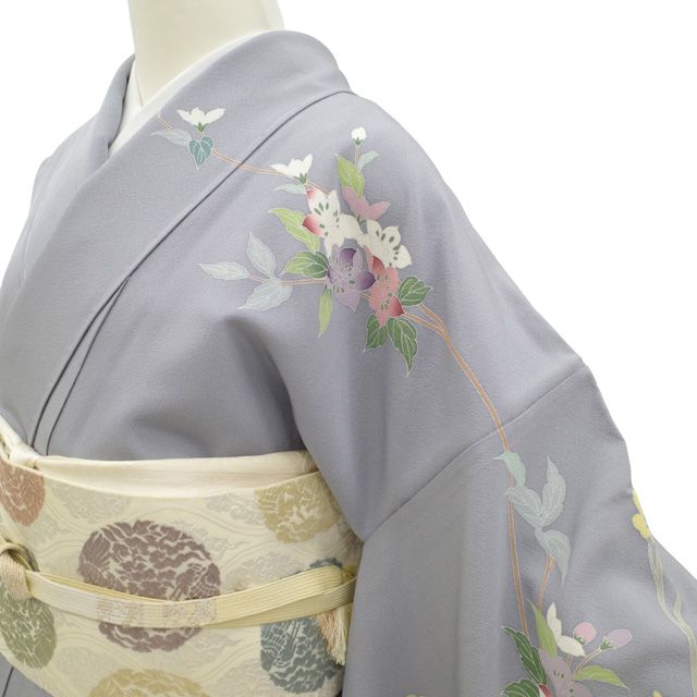 新古品】 訪問着 袷 着物 未使用 正絹 フォーマル 手染め 手描き