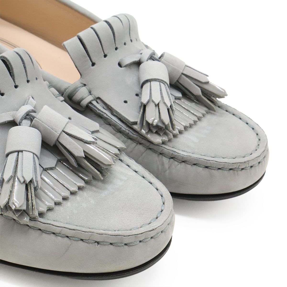 TODS トッズ ドライビングシューズ レザー モカシン タッセル フリンジ