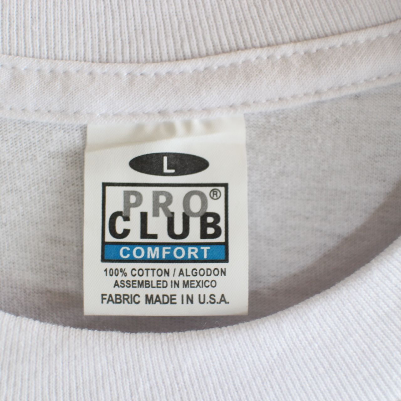 【LA直輸入】PRO CLUB "Compton" WHITE 5.8oz COMFORT TEE L～2XL プロクラブ