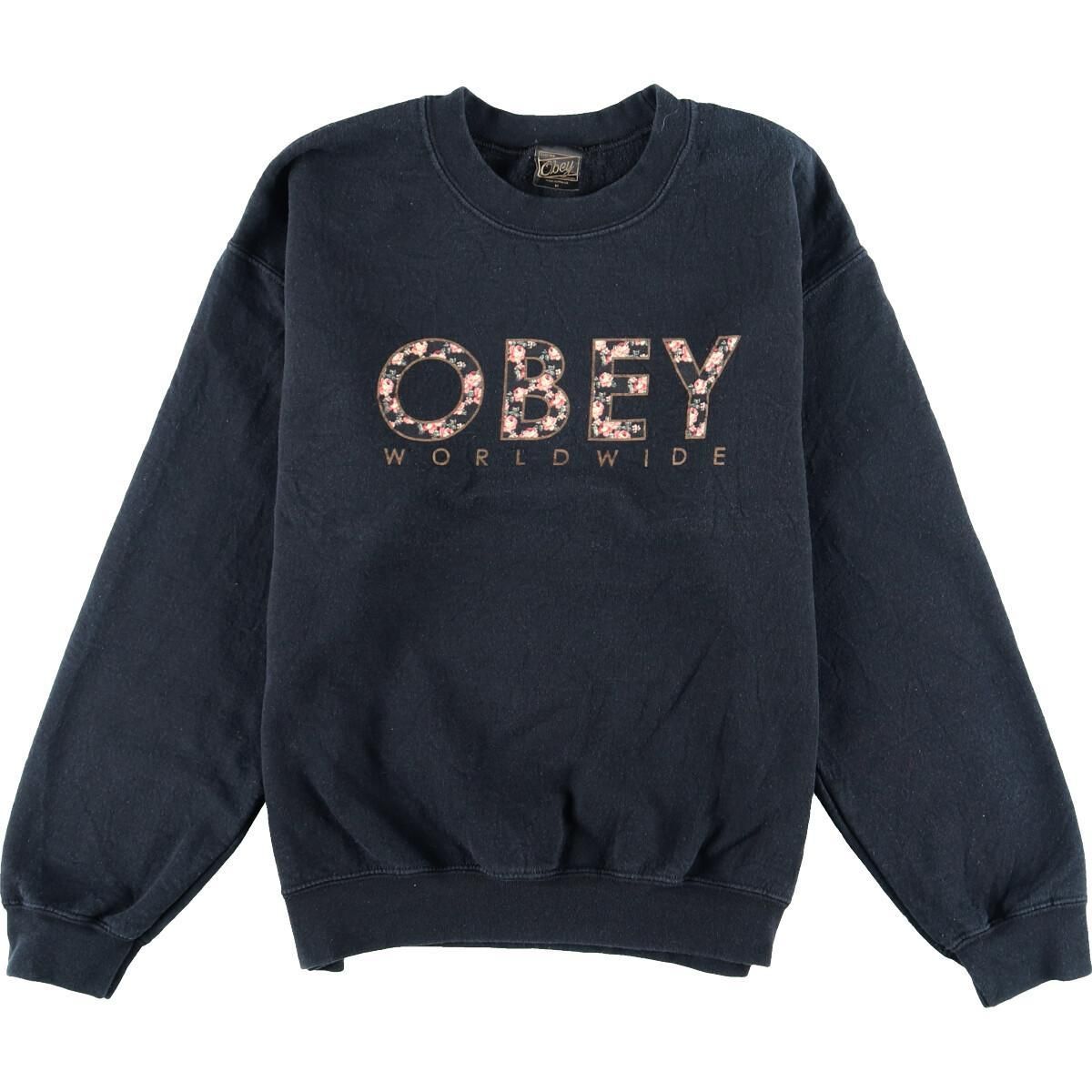 古着 オベイ OBEY ロゴスウェット トレーナー レディースL/eaa137998