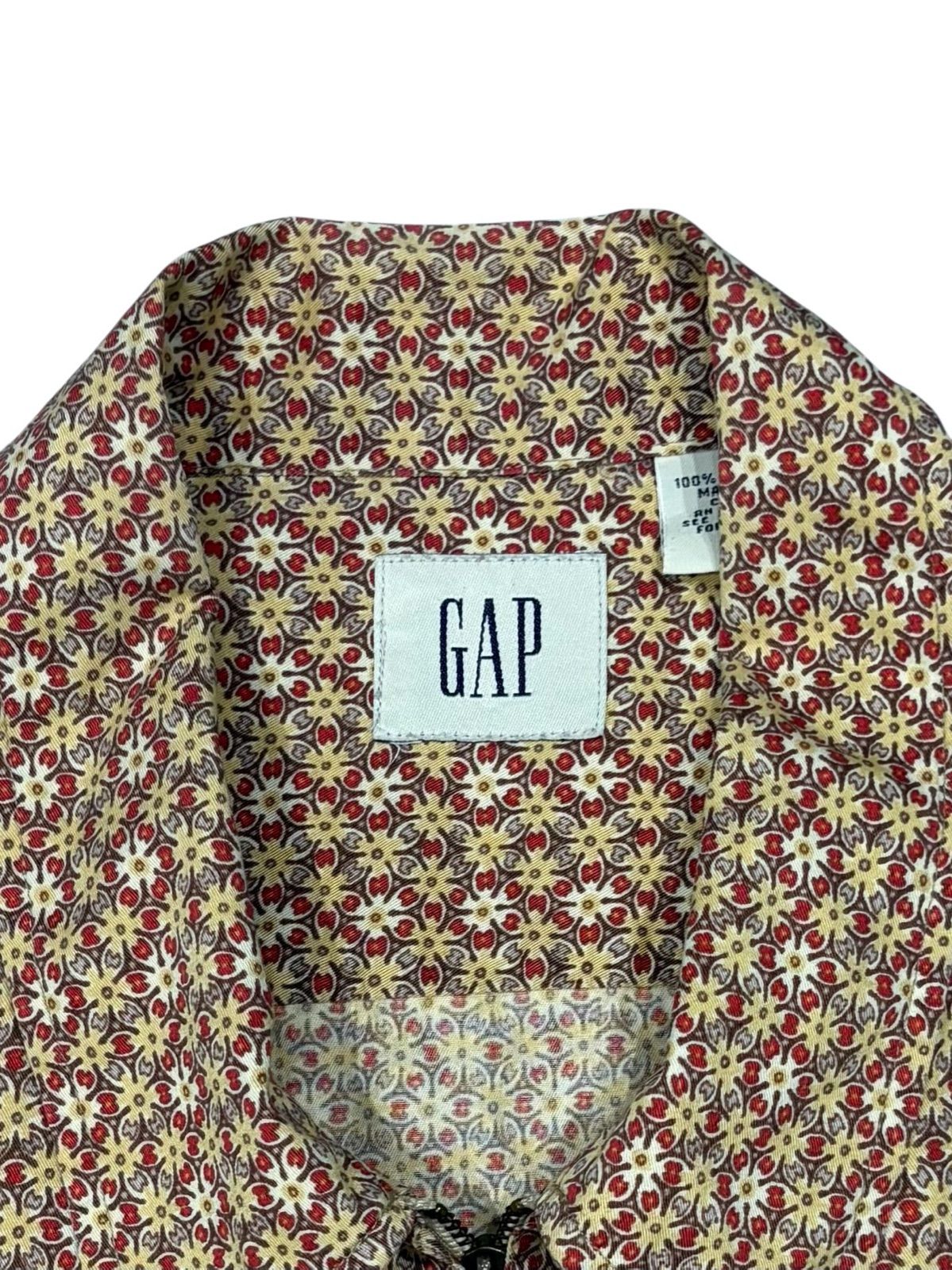 00s GAP チェック柄 ジップアップ 半袖シャツ - メルカリ