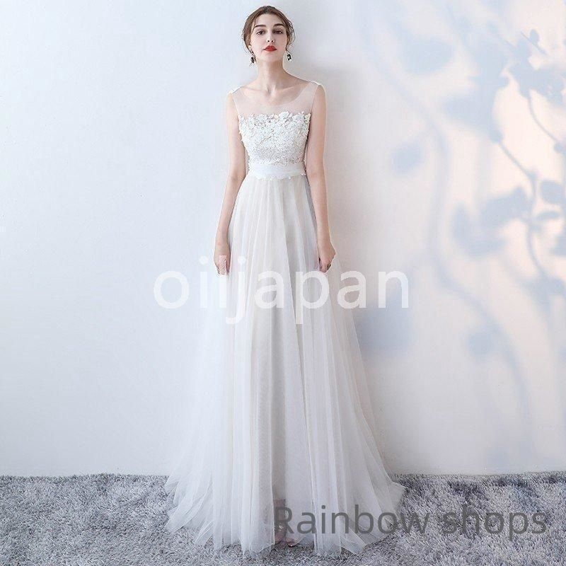 ウエディングドレス ウェディングドレス 二次会 ドレス 花嫁 aライン 白 ワンピース 結婚式 演奏会 フォーマルドレス サッシュリボン uacp98