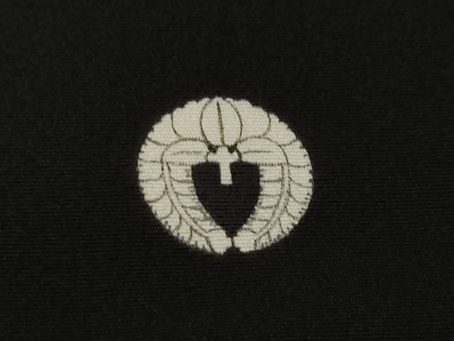 平和屋着物○十日町友禅作家 関口遼一 黒留袖 童子 正絹 逸品