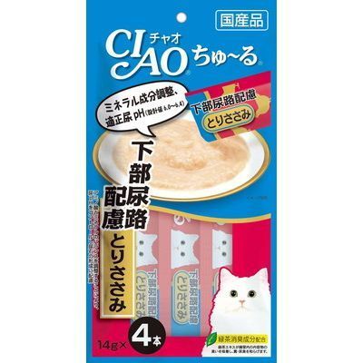 いなば CIAO ちゅーる 下部尿路配慮 とりささみ 14g×4本入り 1ケース48袋