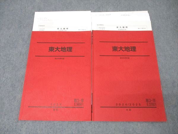 駿台 東京大学 東大地理 テキストセット 2025 夏期|冬期 計2冊 宇野仙 019m0D