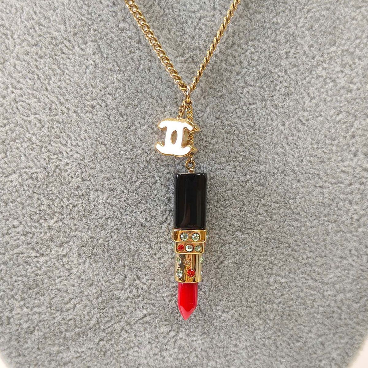 CHANEL ココマーク リップモチーフ ネックレス ゴールド 9712 シャネル CHANEL ココマーク リップモチーフ ネックレス
