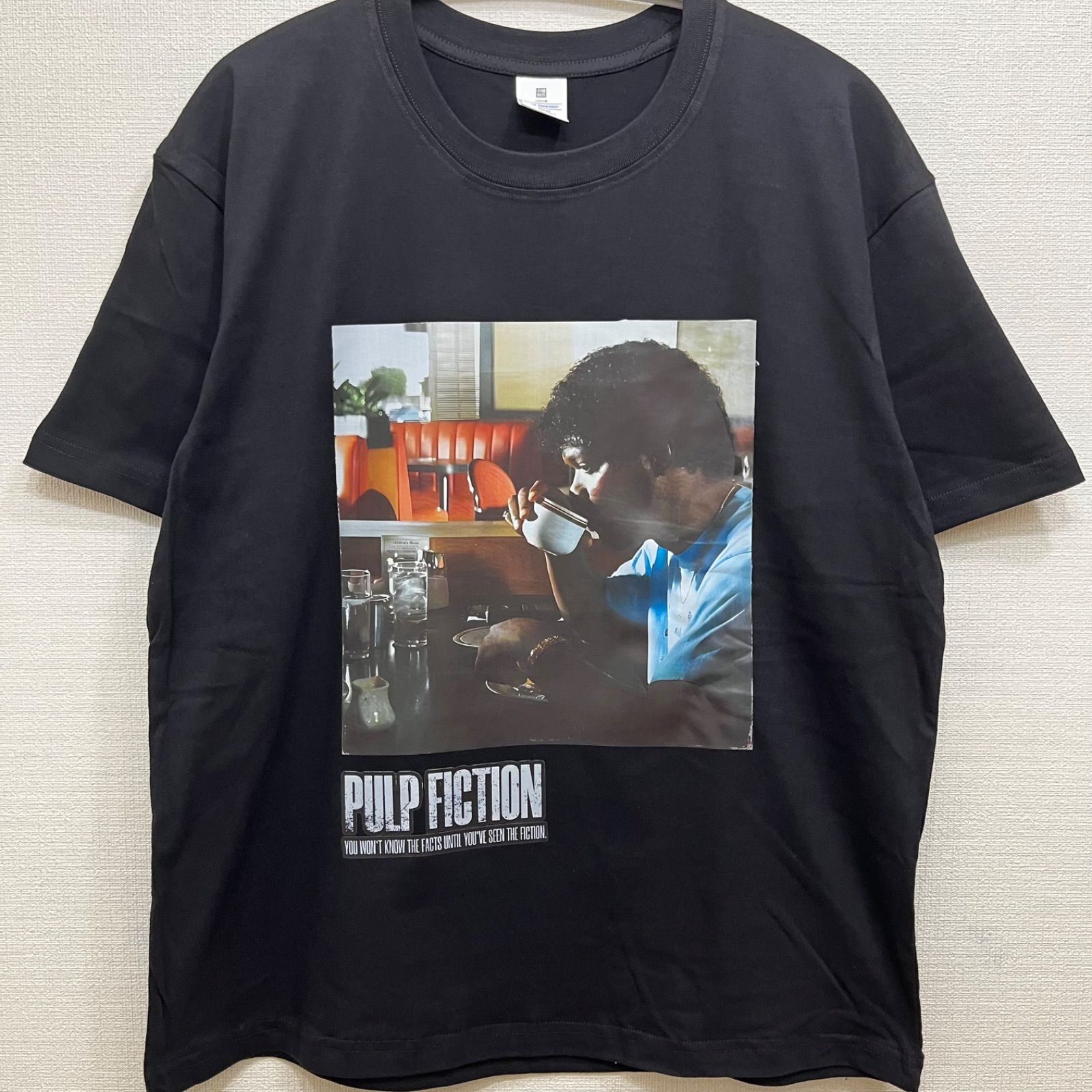 パルプフィクション プリント Tシャツ ブラック L 新品 パルプフィクション ムービーTシャツ 映画Tシャツ メンズ L