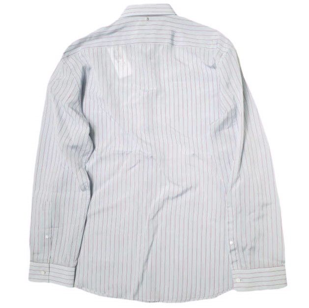 OAMC オーエーエムシー 20SS イタリア製 SOURCE SHIRT オーバーサイズストライプシャツ OAMQ602831 OQ391010 XL サックスブルー コーラルレッド 長袖 OVER ALL MASTER CLOTH トップス