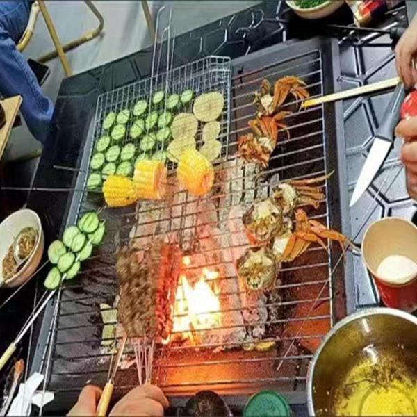 囲炉裏テーブル 広い焼き