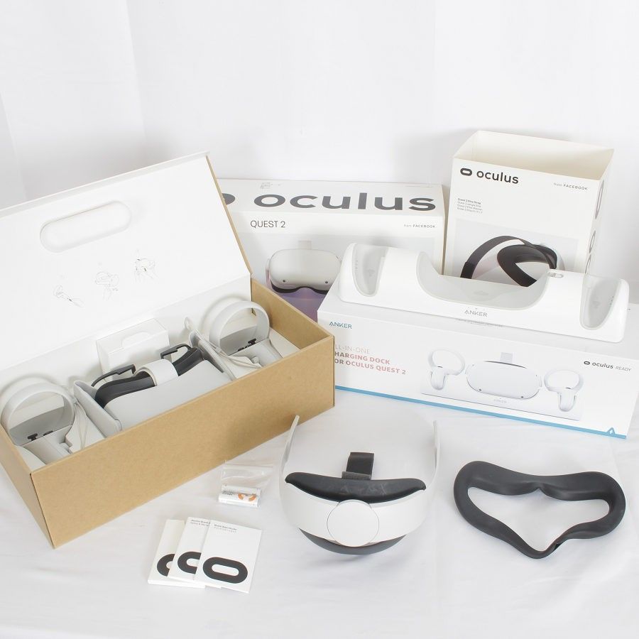 Oculus Quest2 64GB アクセサリー付 VR ヘッドマウントディスプレイ ヘッドセット オキュラスクエスト2 301-00352-01  メタ 本体 - メルカリ