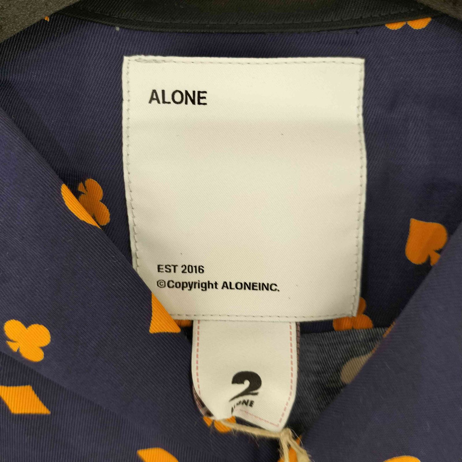 アローン ALONE トランプ柄開襟レーヨンシャツ メンズ JPN：2